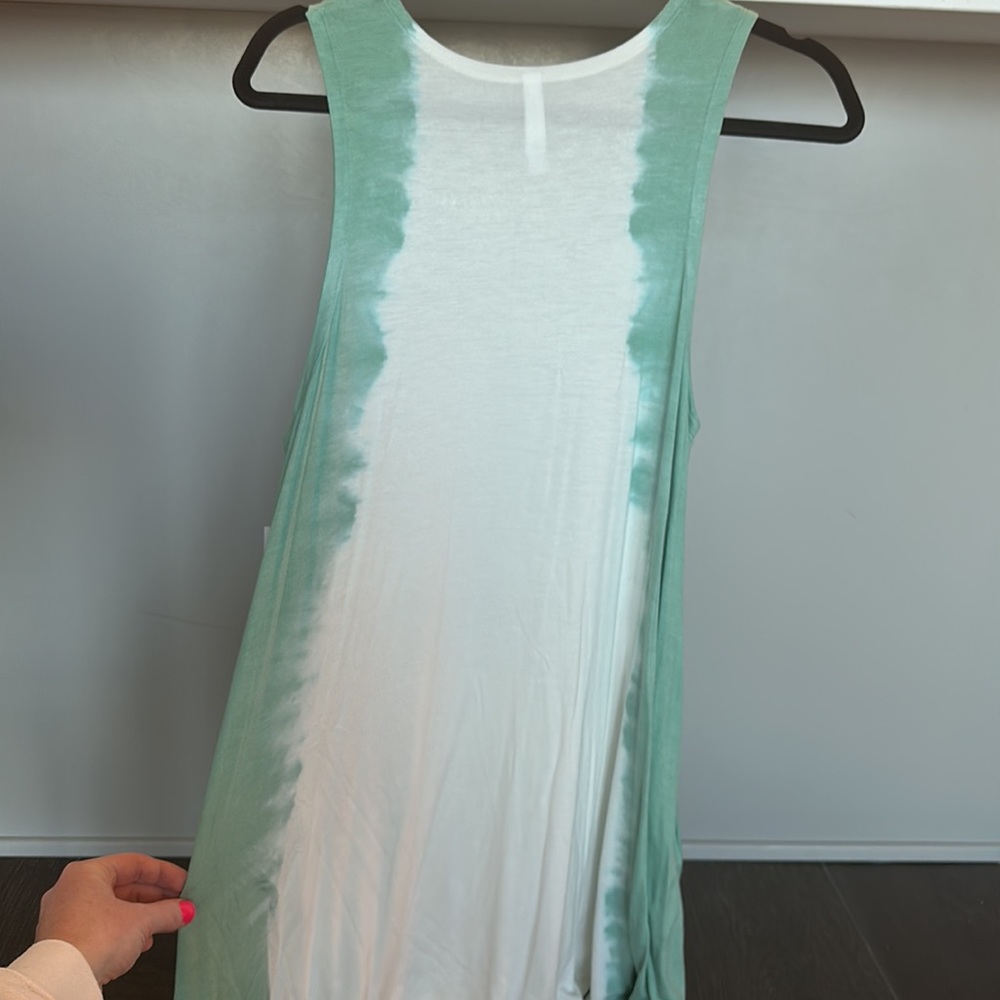 NWT RVCA Sucker Punched Sage Green Tie-Dye Swing Dress - Picture 9 of 14